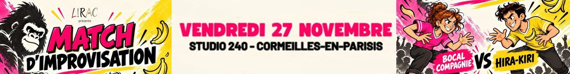 Affiche de Match d’impro Hira vs Bocal